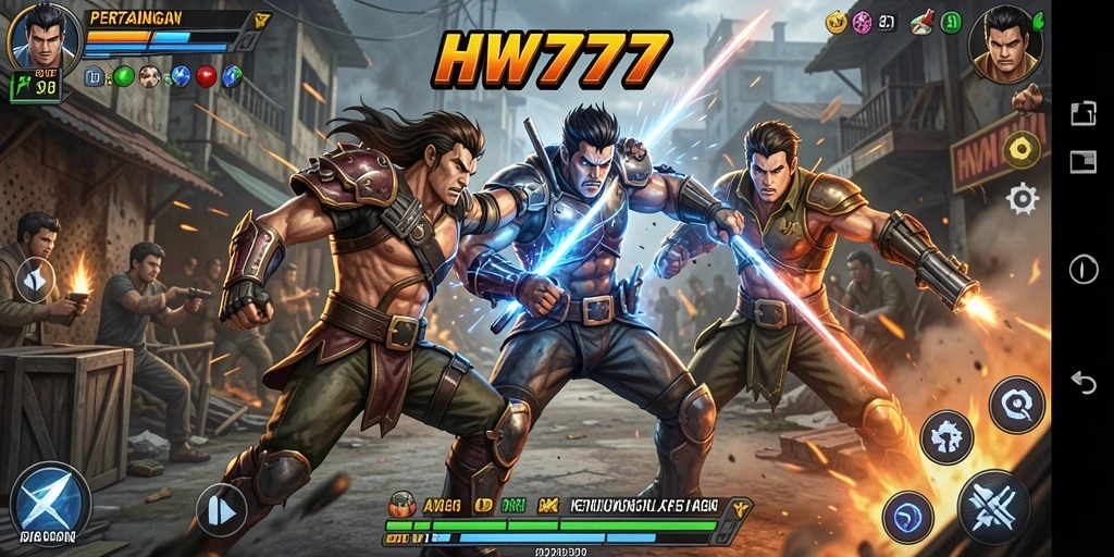 Tampilan gameplay Fighting yang mendebarkan dan penuh aksi.