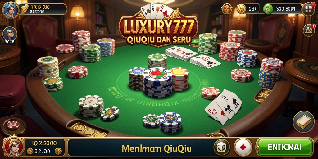Screenshot gameplay LUXURY777 menunjukkan keseruan bermain QiuQiu.