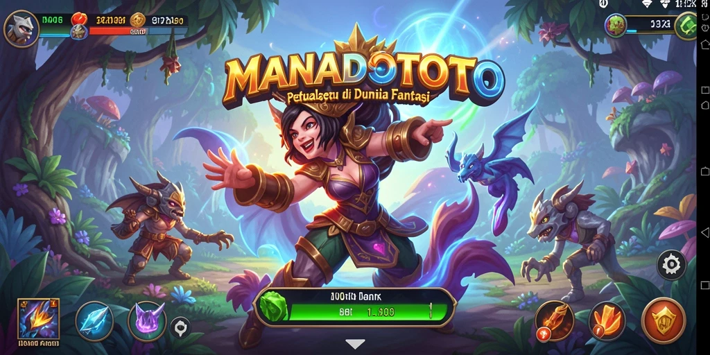 Tampilan gameplay MANADOTOTO yang memukau dan penuh aksi.