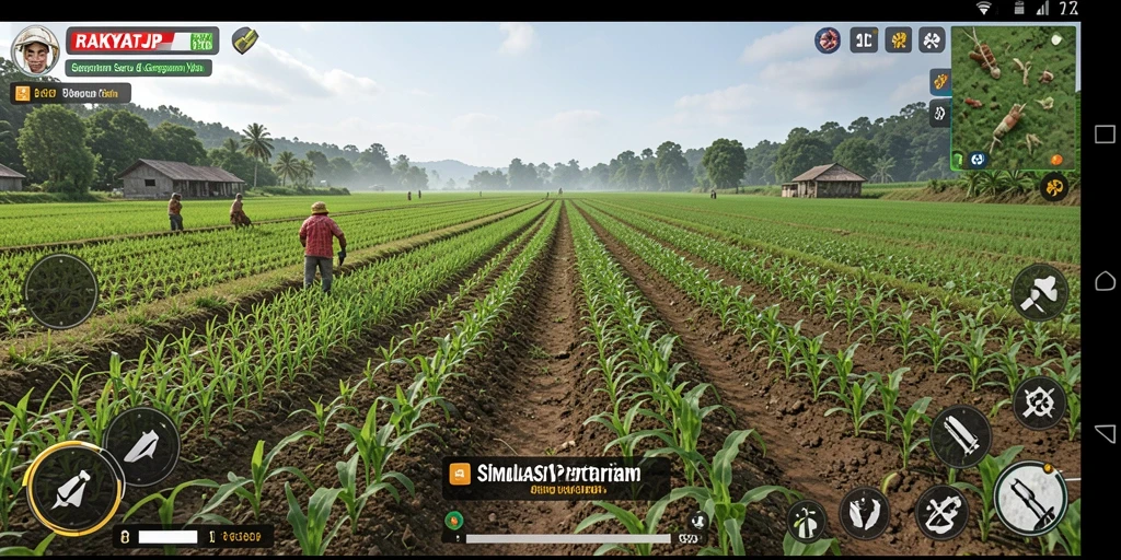 Tampilan gameplay menarik di RAKYATJP dengan aktivitas pertanian yang seru.